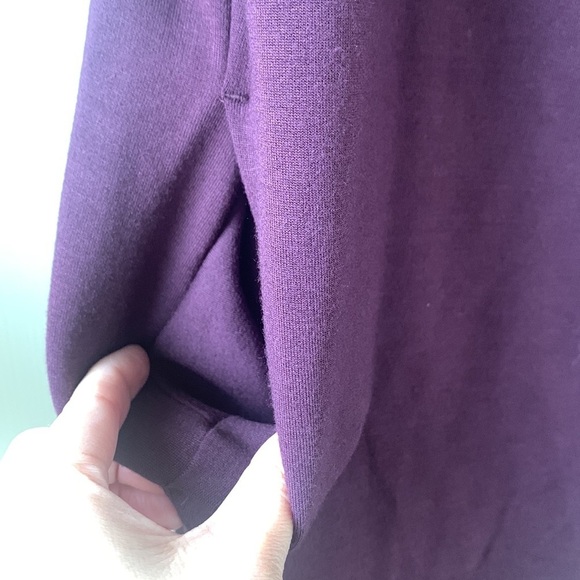 Athleta Purana Wrap assymetrical hem Sweatshirt Hoodie Cabernet/purple XS - Picture 8 of 10